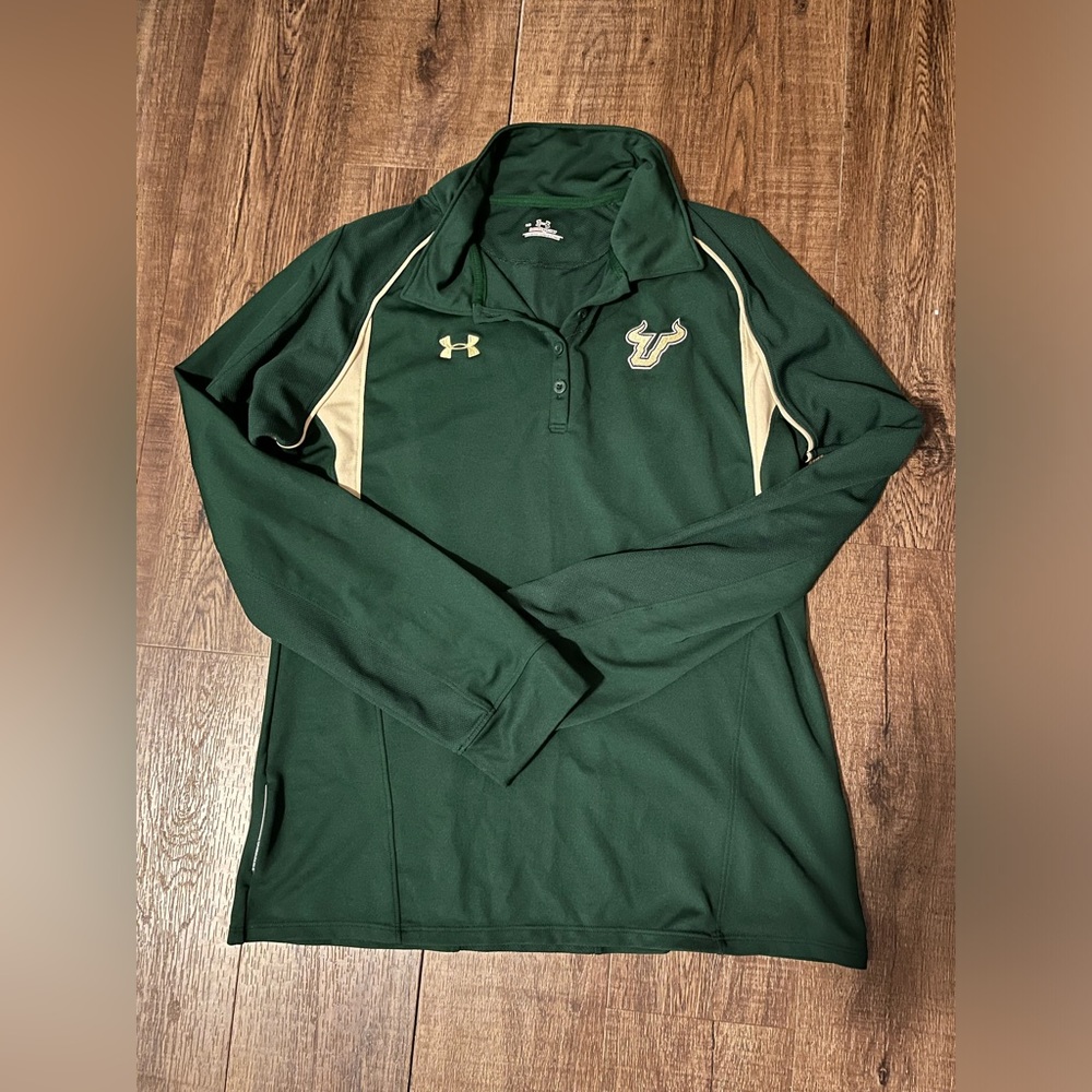 Women’s size large USF long sleeve polo